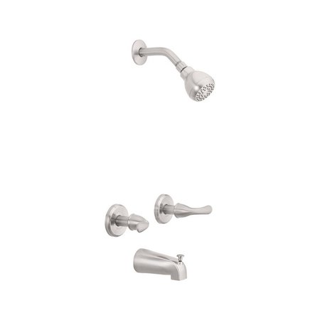 COMFORTCORRECT Essentials Shower Two Handle Tub & Shower Faucet, Brushed Nickel CO2513293